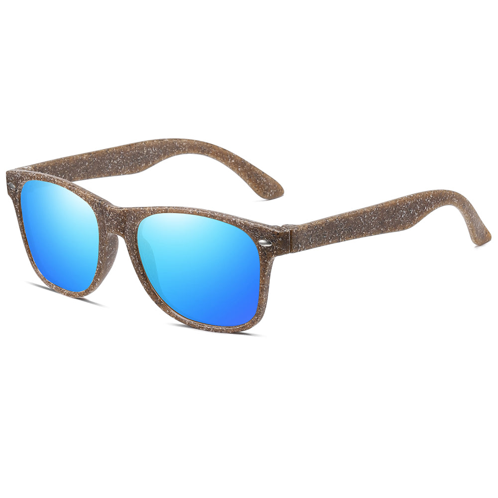 Wood Men Sunglasses Polarized UV400 Coffee Material Wooden Sun Glasses for Women Blue Green Lens Handmade Fashion Brand Cool 7003