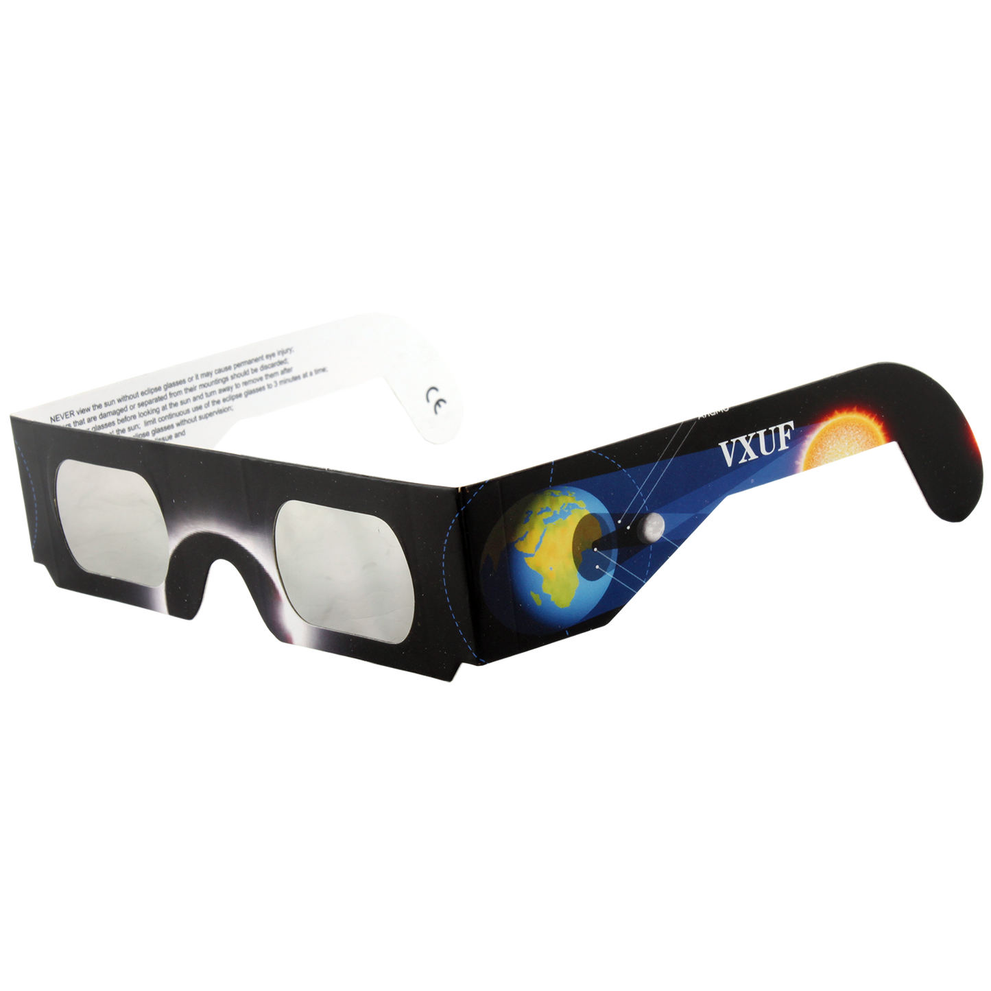Paper Solar Eclipse Glasses 10 Packs - CE and ISO Certified Safe Shades for Direct Sun Viewing